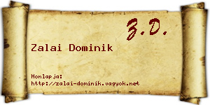 Zalai Dominik névjegykártya